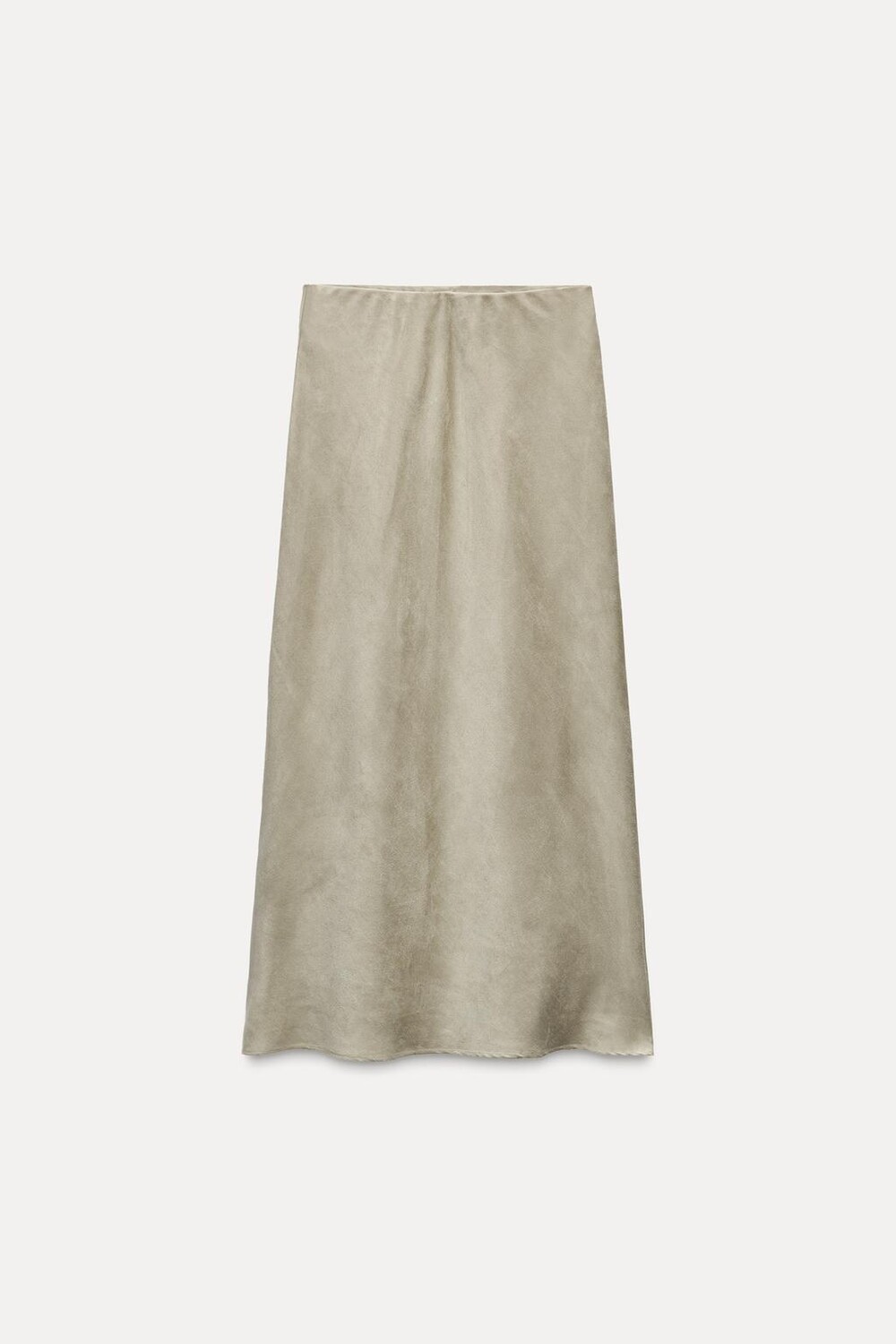 

Юбка миди из искусственной замши ZARA, песочный