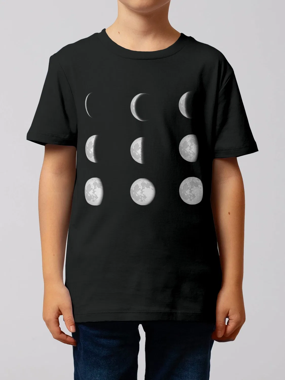 Футболка с лунными фазами Wat? Apparel, черный