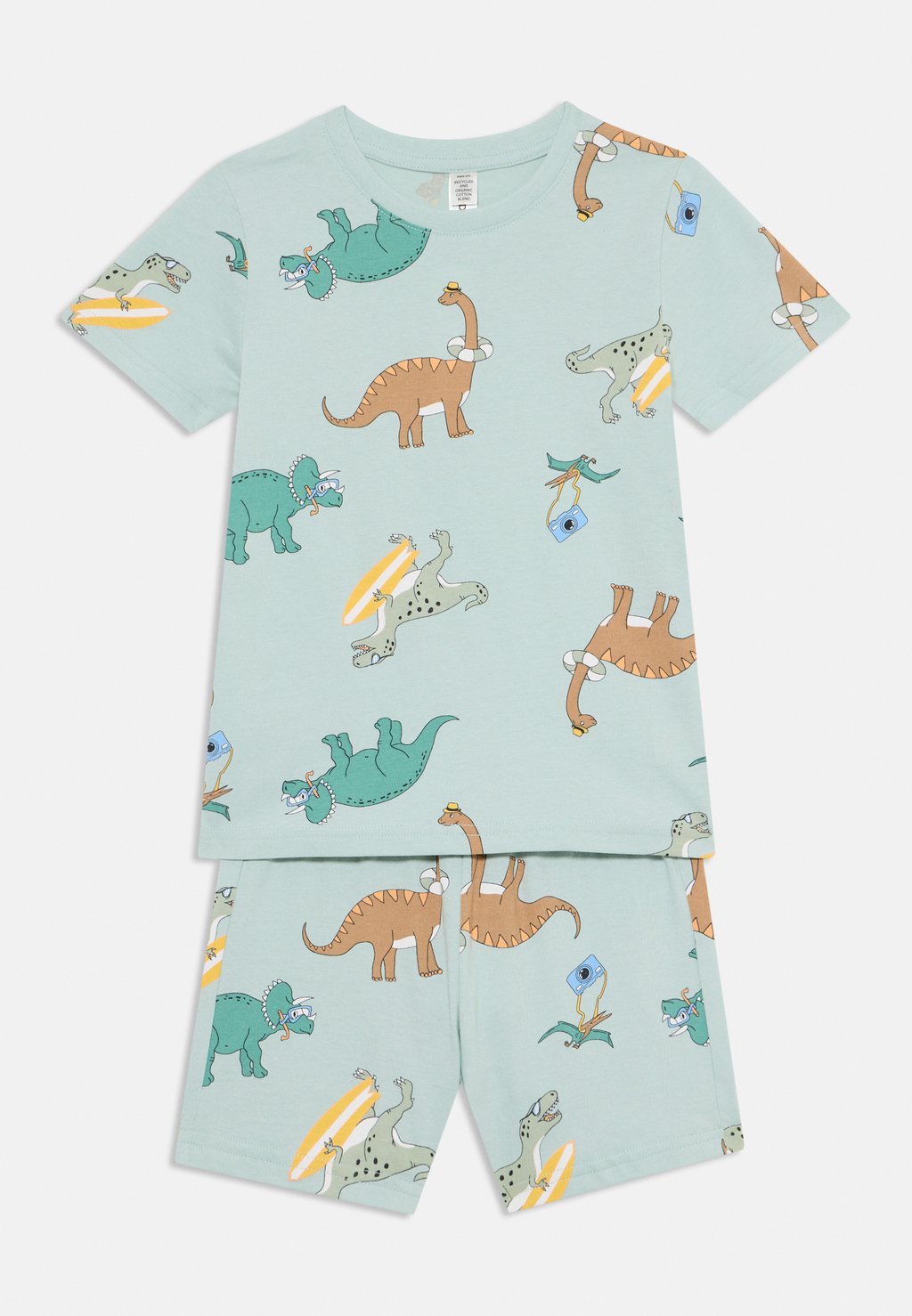 

Пижама PYJAMA TEE SHORTS VEHICLE BOATS DINO SET Lindex, светло-голубой