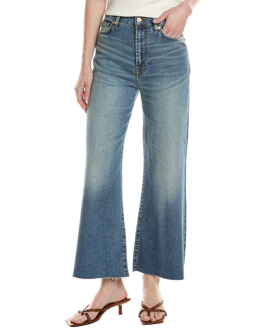 

7 For All Mankind Luxe Vintage Jo Ультра-высокие укороченные джинсы, синий