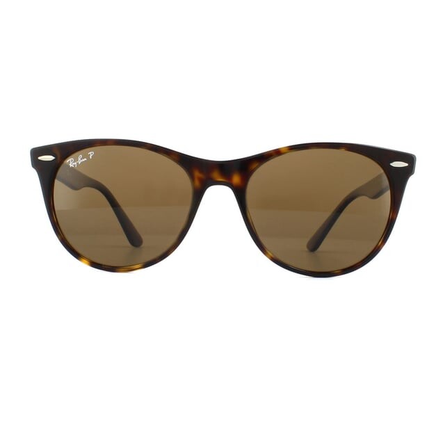 

Солнцезащитные очки wayfarer ii rb2185 902/57 полосатые гавана поляризационные Ray-Ban, коричневый