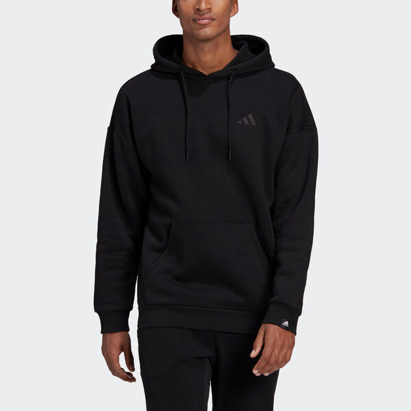 Толстовка adidas M Urban Whd Bst Athleisure Casual Sports Loose Fleece Lined Black, черный — фото 3
