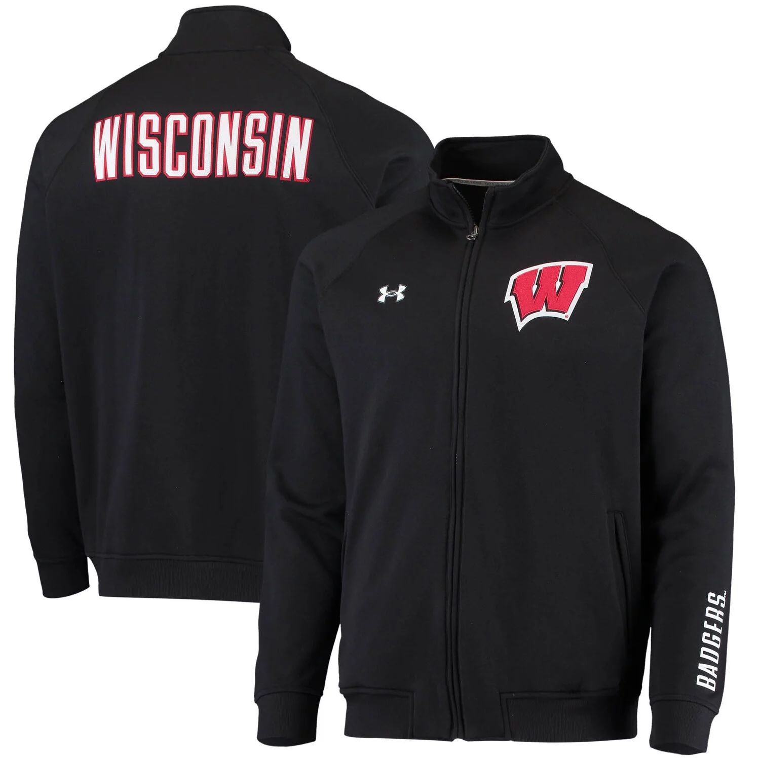 

Мужская черная куртка с молнией во всю длину Wisconsin Badgers реглан Game Day Triad Under Armour, Черный, Мужская черная куртка с молнией во всю длину Wisconsin Badgers реглан Game Day Triad Under Armour