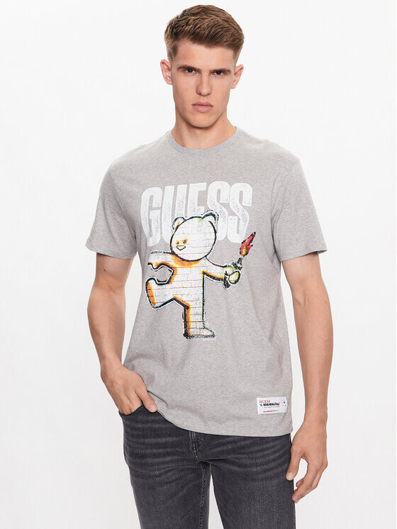 

Футболка стандартного кроя Guess, серый