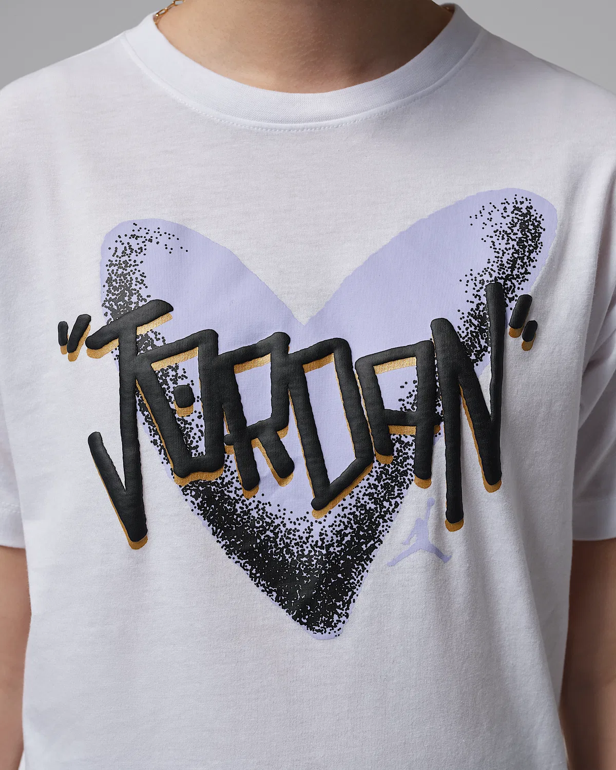 Детская футболка Jordan Heart Sketch, White — фото 4