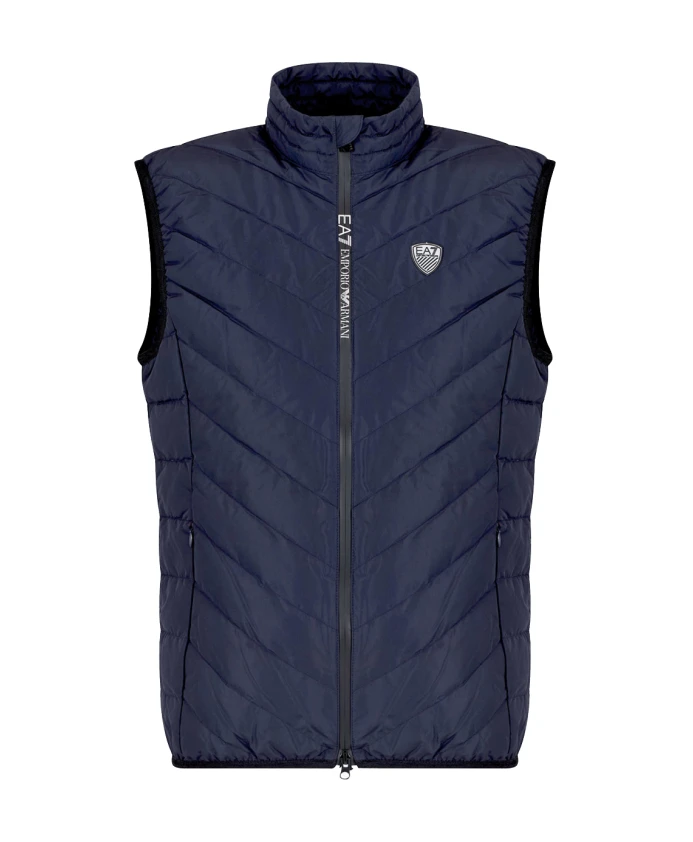 

Куртка с геометрическим дизайном, которую можно сложить. Emporio Armani Ea7, синий