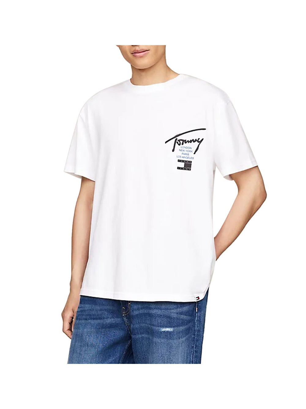 

Белая мужская футболка Tommy Jeans