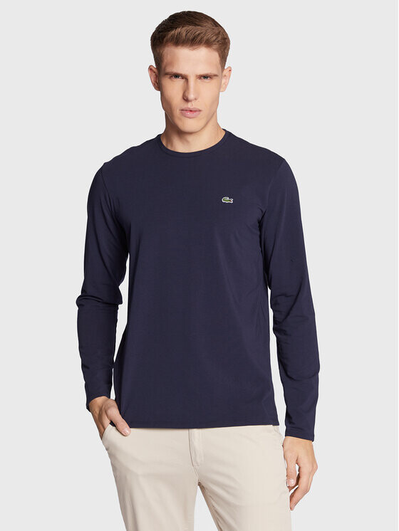 

Классический крой с длинным рукавом Lacoste, синий