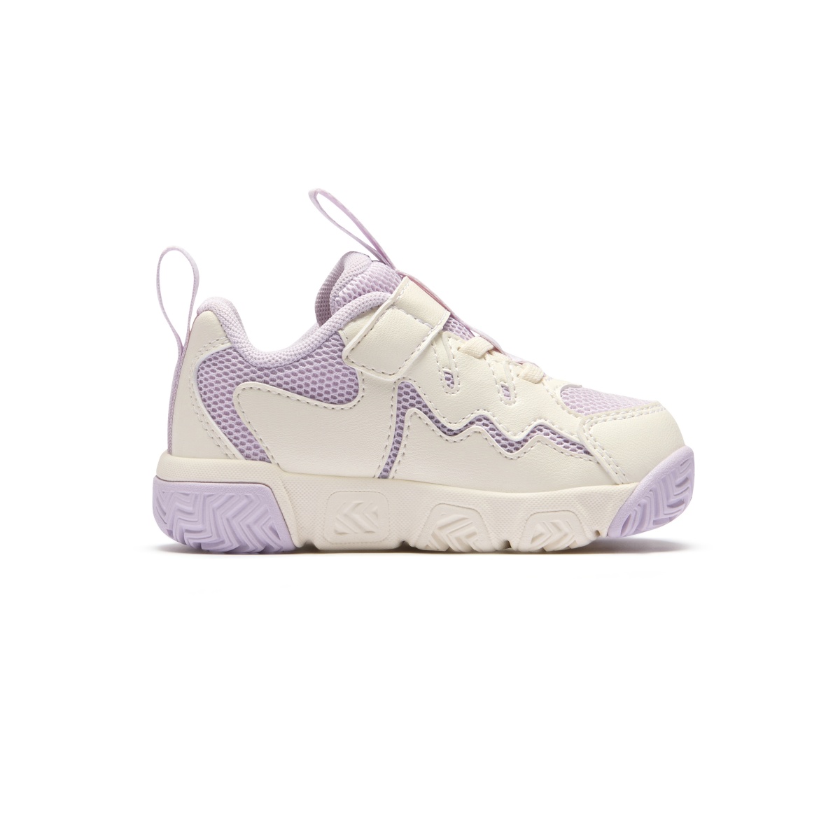 Классические детские баскетбольные кроссовки baby FILA KIDS, светло-лавандовый/белый — фото 2