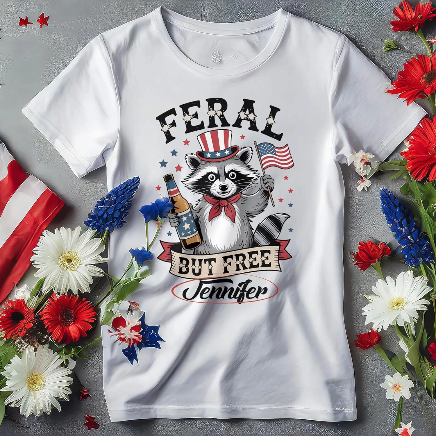 Футболка с принтом Happy 4th of July — фото 4