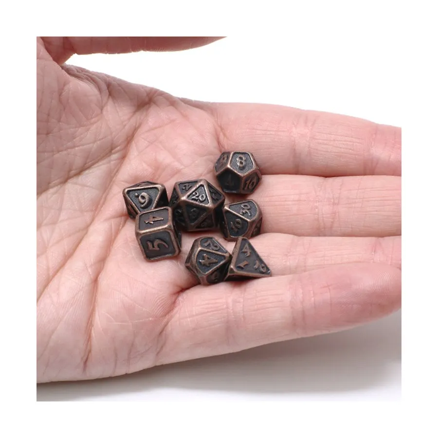 

Мини-поликомплект Critlings — темная медь (7), Metal Poly Dice Sets (Die Hard Dice)