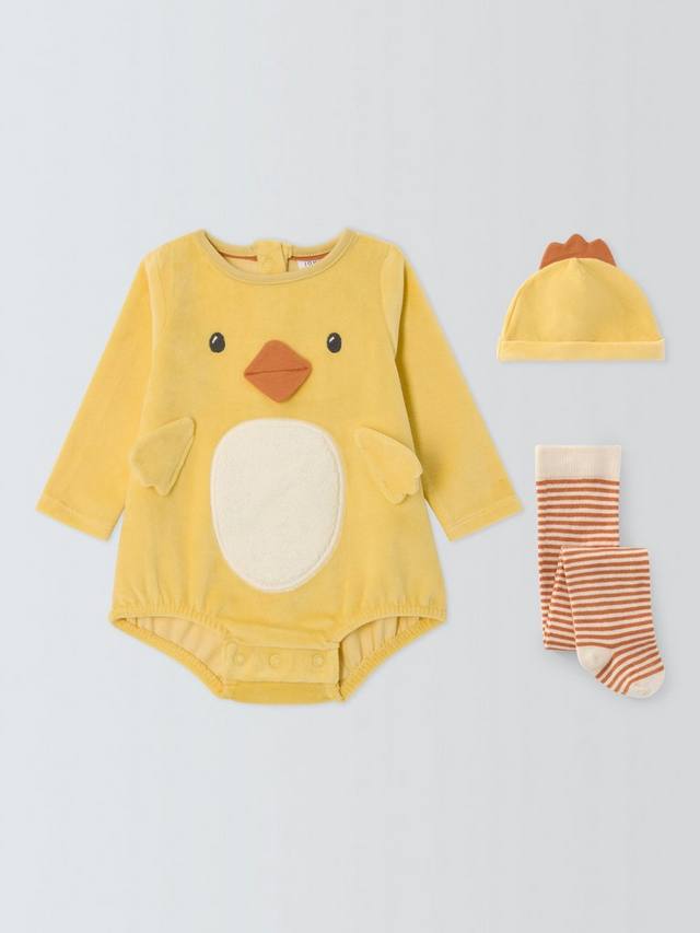 

Боди для малышки-цыпочки John Lewis, желтый