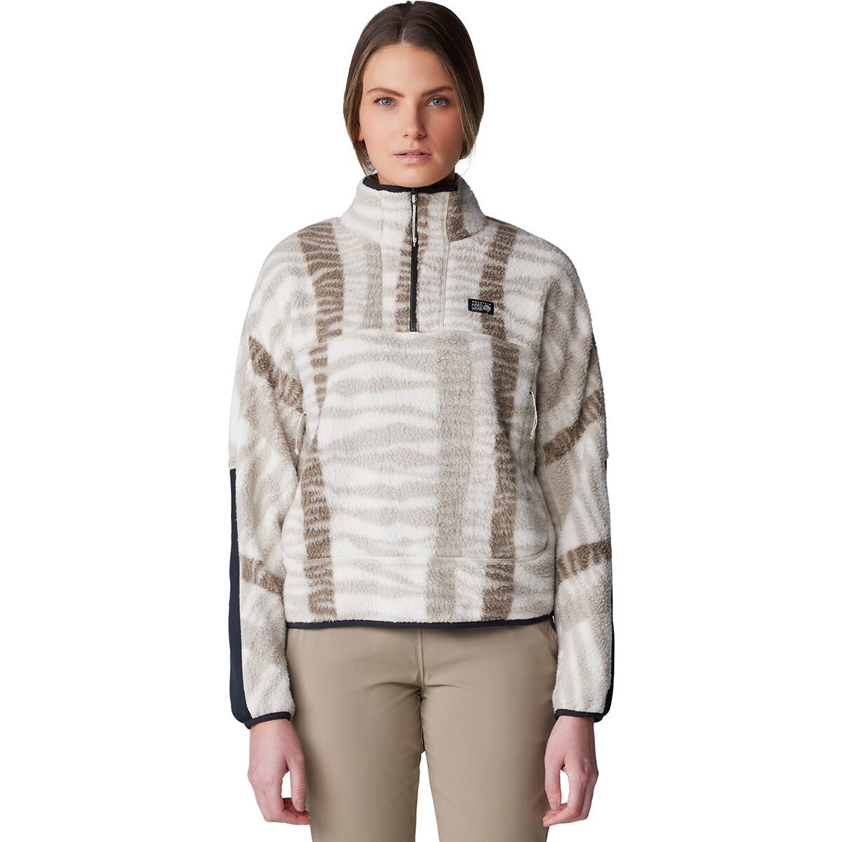 

Хикам принтованный пуловер Mountain Hardwear, цвет wild oyster ridge stripe print