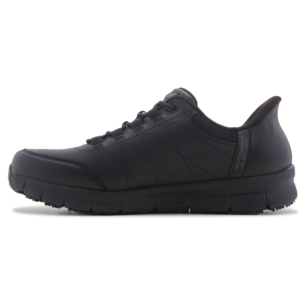 Кроссовки для работы с антискользящей подошвой Slip-Ins Nampa Skechers Work, black — фото 3