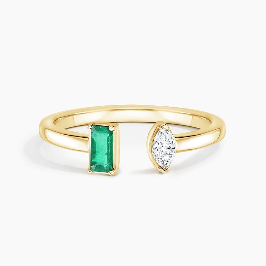 

Открытое кольцо Tess Emerald and Diamond Brilliant Earth