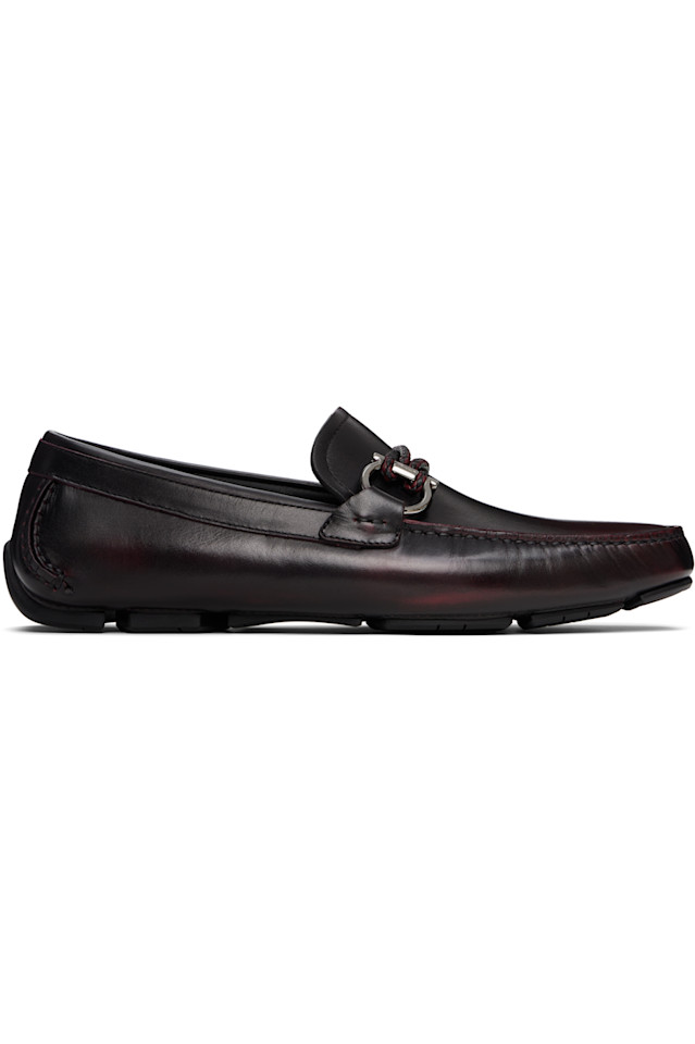 

Ганчини украшение водительские лоферы Ferragamo, цвет cordovan