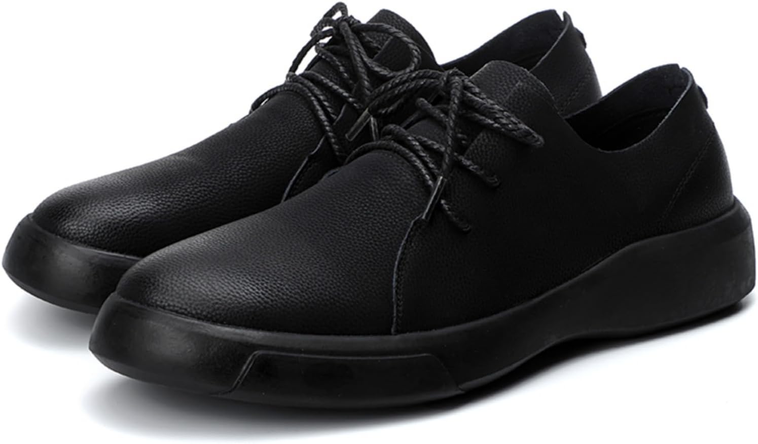 

Мужские текстурированные кожаные туфли на шнуровке - круглый носок, удобная мягкая подошва и противоскользящая протекторная поверхность для повседневной, деловой и повседневной носки (коричневый/черный) Kelibasi