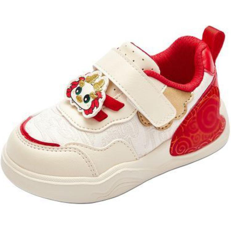 

Нескользящие износостойкие низкие туфли для малышей BALABALA, белый/красный