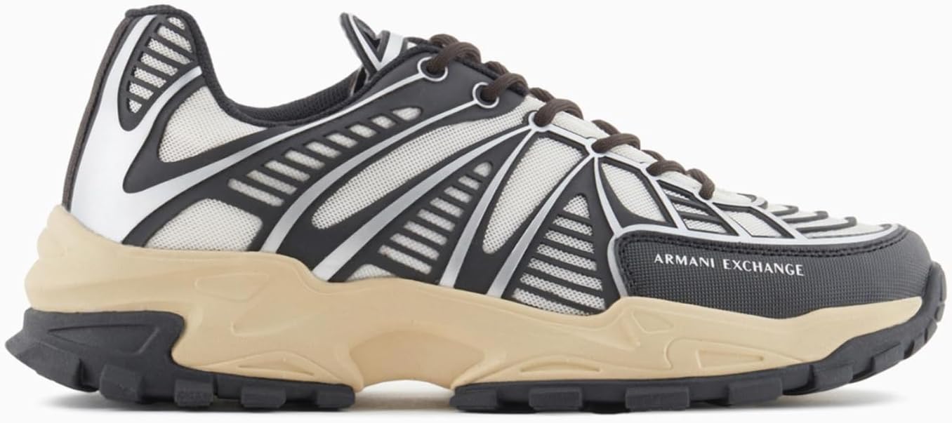 Мужские кроссовки Armani Exchange Aspen Contrast, белый/черный — фото 3