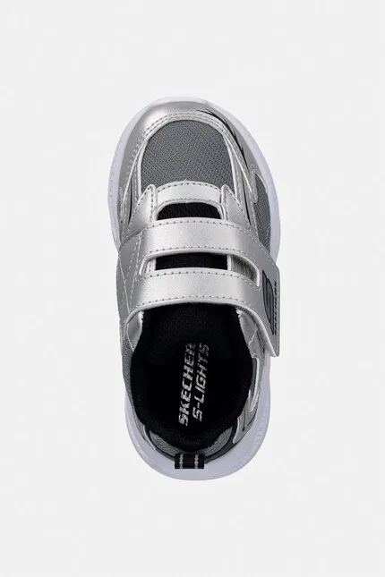 Кроссовки детские Skechers Meteor-Lights, серебряный — фото 4