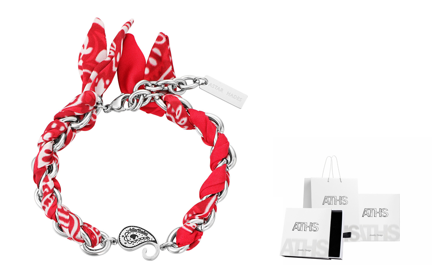 

Титановый стальной пэчворк браслет unisex ASTAR HADES, черный