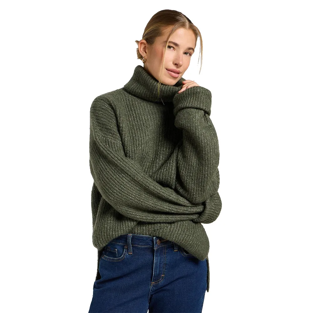 

Футболка с длинным рукавом и высоким воротником Lee 112371055, зеленый