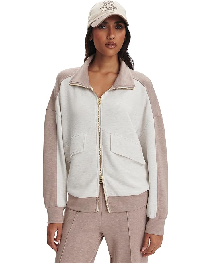 

Женский худи Varley Garcia 2 Tone Zip Through Sweat, Ivory Marl/Taupe Marl