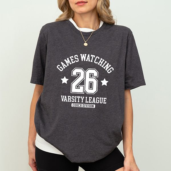 

Футболка с принтом Games watching varsity league Simply Sage Market, Charcoal, Черный, Футболка с принтом Games watching varsity league Simply Sage Market, Charcoal