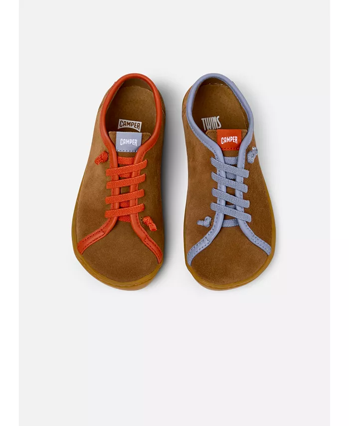 

Детские кожаные кроссовки Peu Cami Twins Camper, коричневый