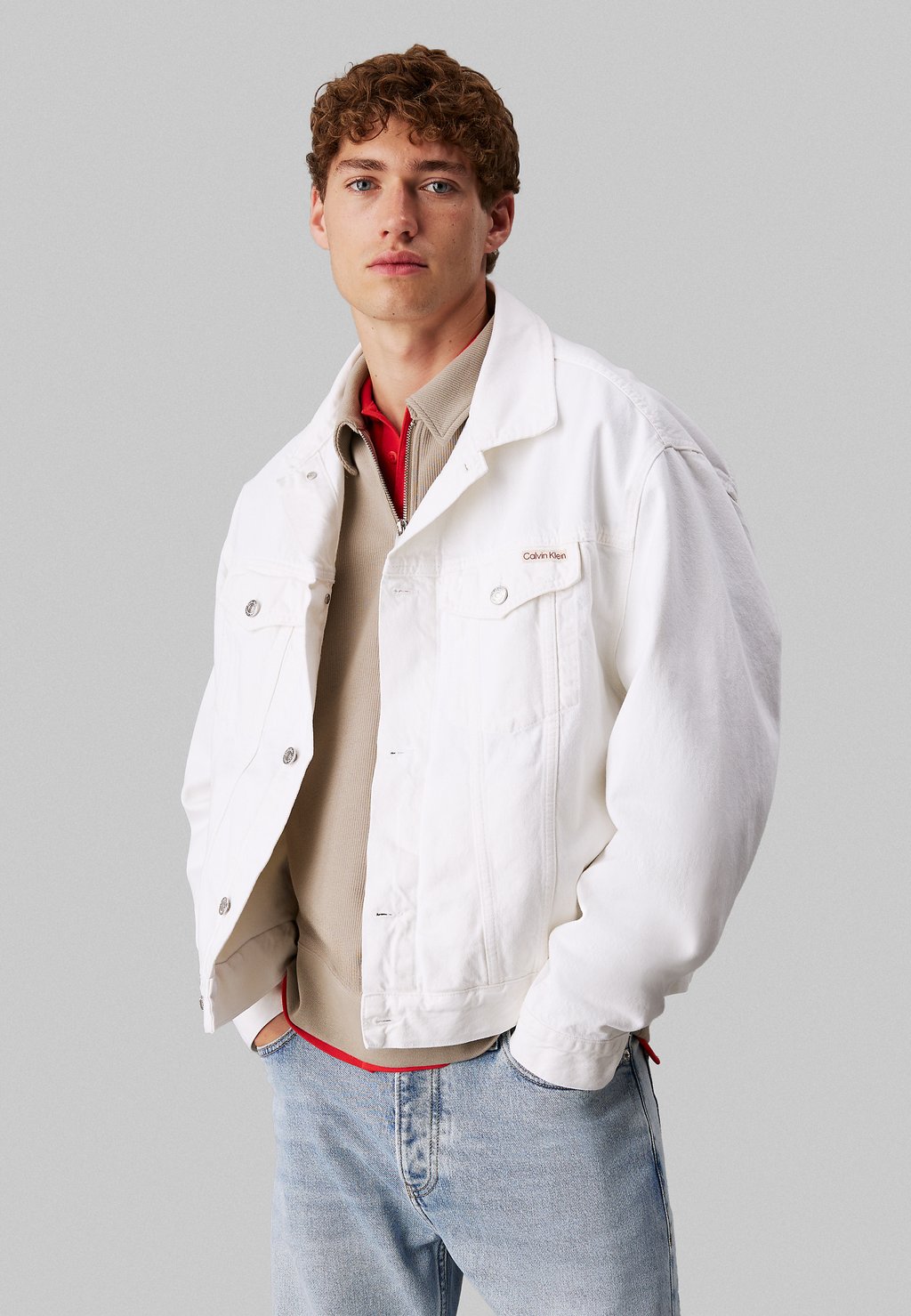 

Джинсовая куртка Calvin Klein Jeans, белый
