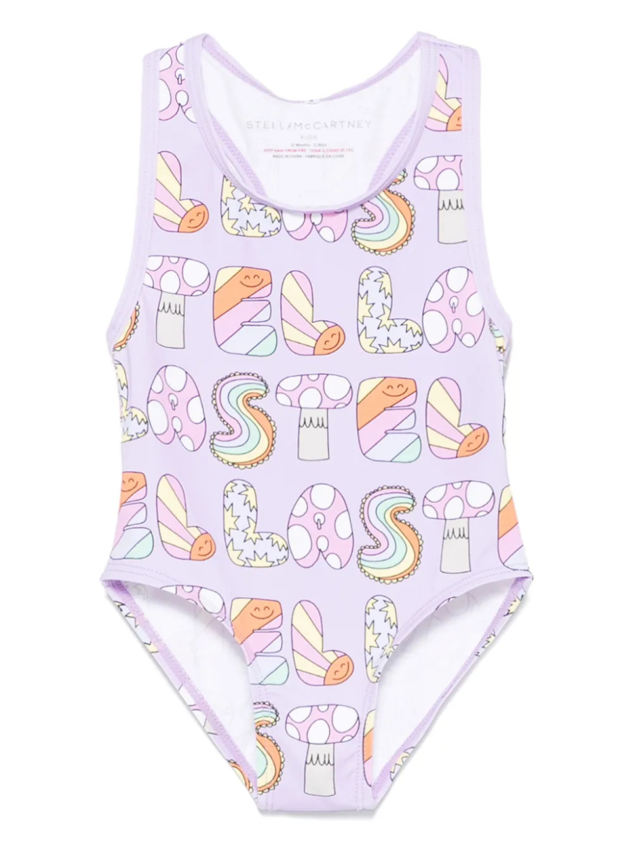 

Stella McCartney Kids купальник с логотипом, фиолетовый