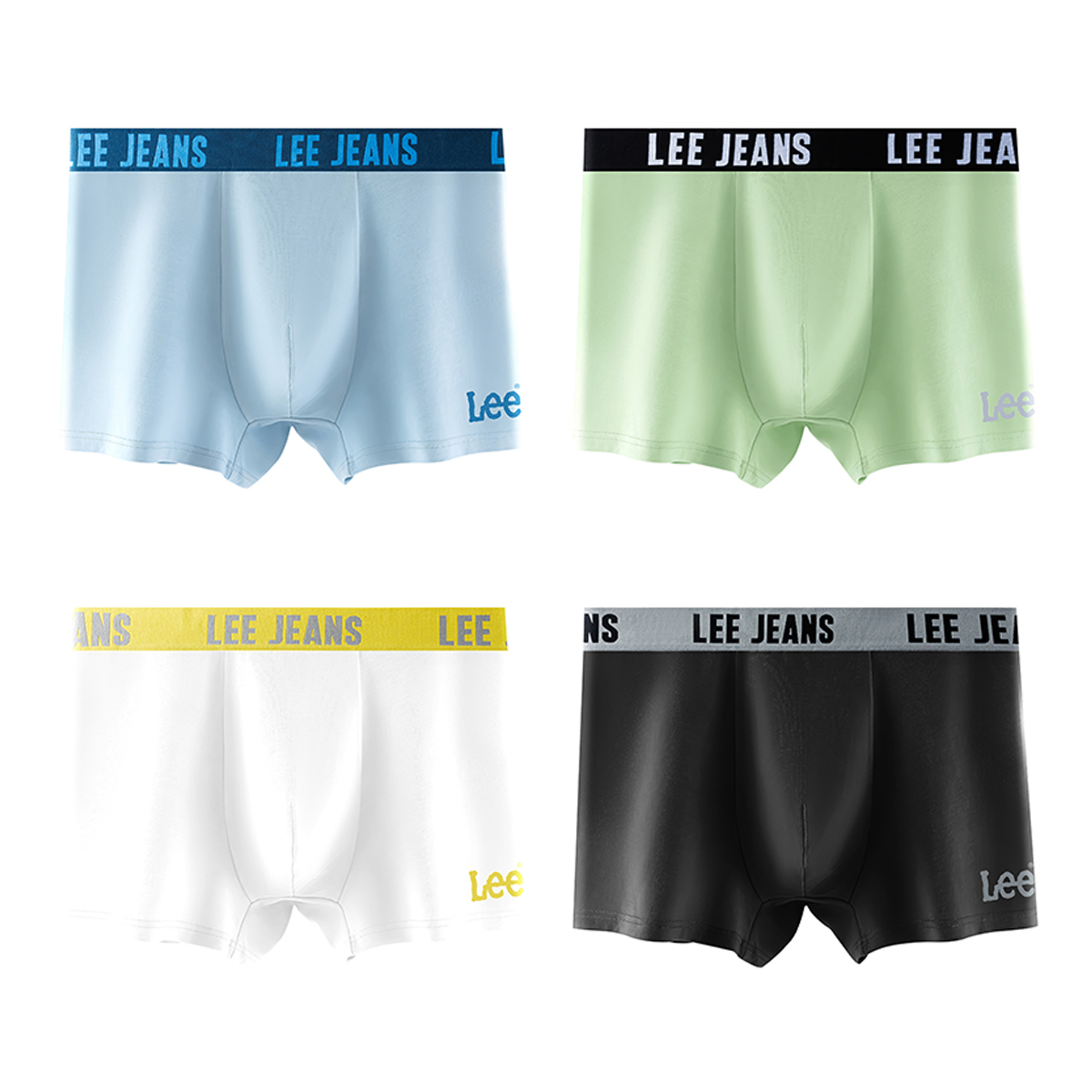 

Подарочные боксы мужского белья Lee, 4 Pack (светло-синий+светло-зеленый+белый+черный)