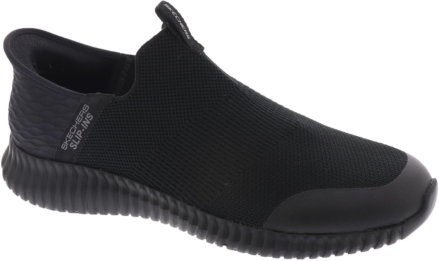 Мужские удобные слипоны Skechers Hands Free Cessnock-Rylind SR для работы с продуктами, черный — фото 2
