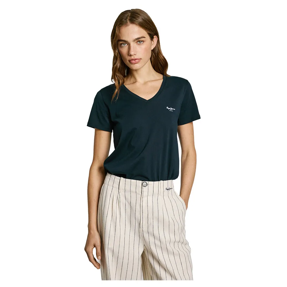 

Футболка Pepe Jeans Macy short sleeve v neck, синий