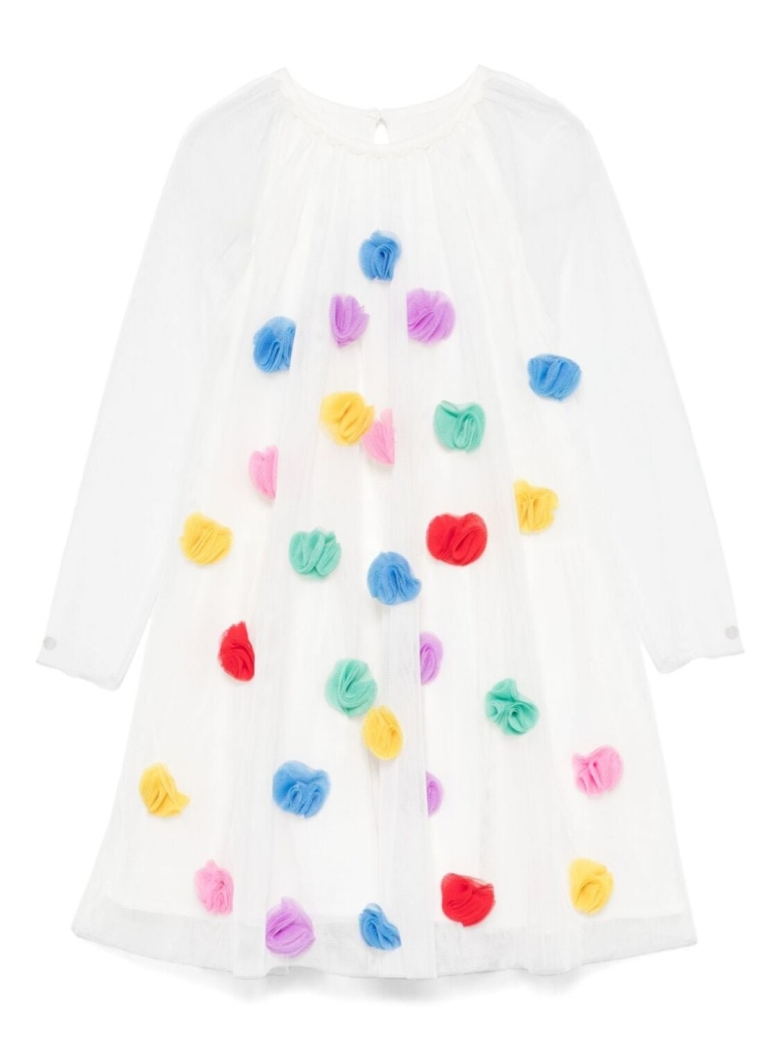 

Stella McCartney Kids платье с цветочной аппликацией, белый