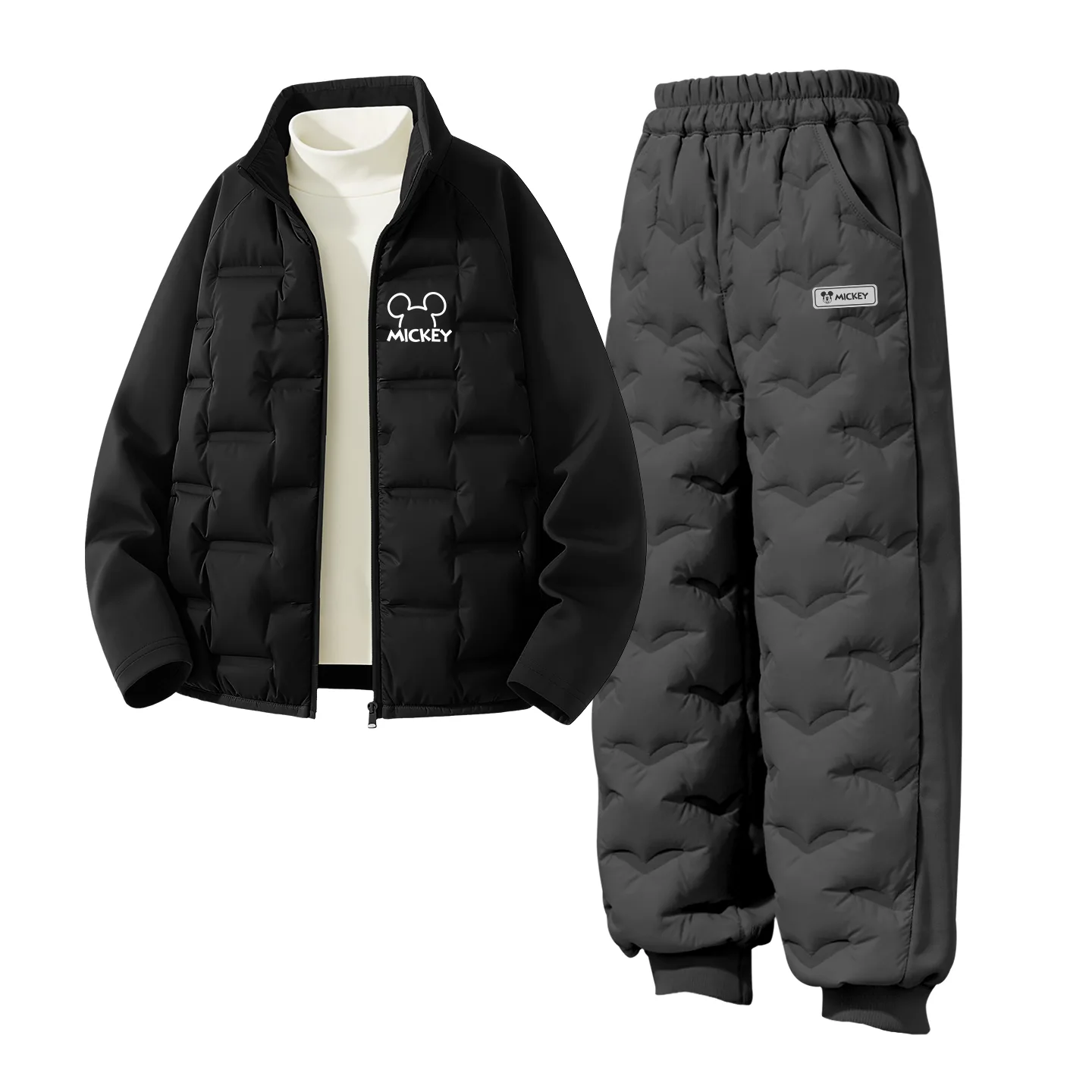 Детская повседневная спортивная толстовка Disney, [Thickened and Fleece-Lined]Thick Board Di Line K Black+Di H Square Hook-and-Loop K Dark Gray
