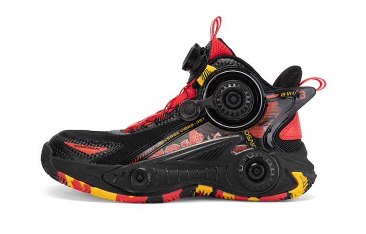 

361°KIDS Высокие детские баскетбольные кроссовки black red kids'