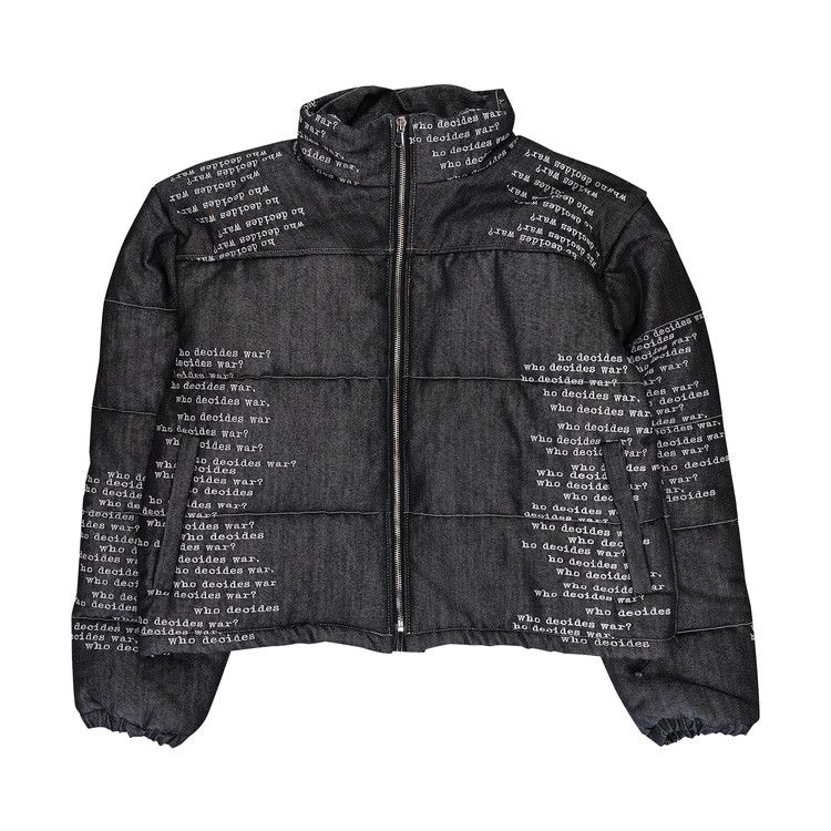 

Пуховик Who Decides War Signature Scripture Puffer, Black/White