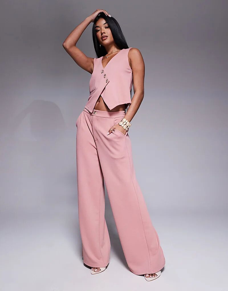 

Широкие брюки ASOS DESIGN розового цвета — часть комплекта