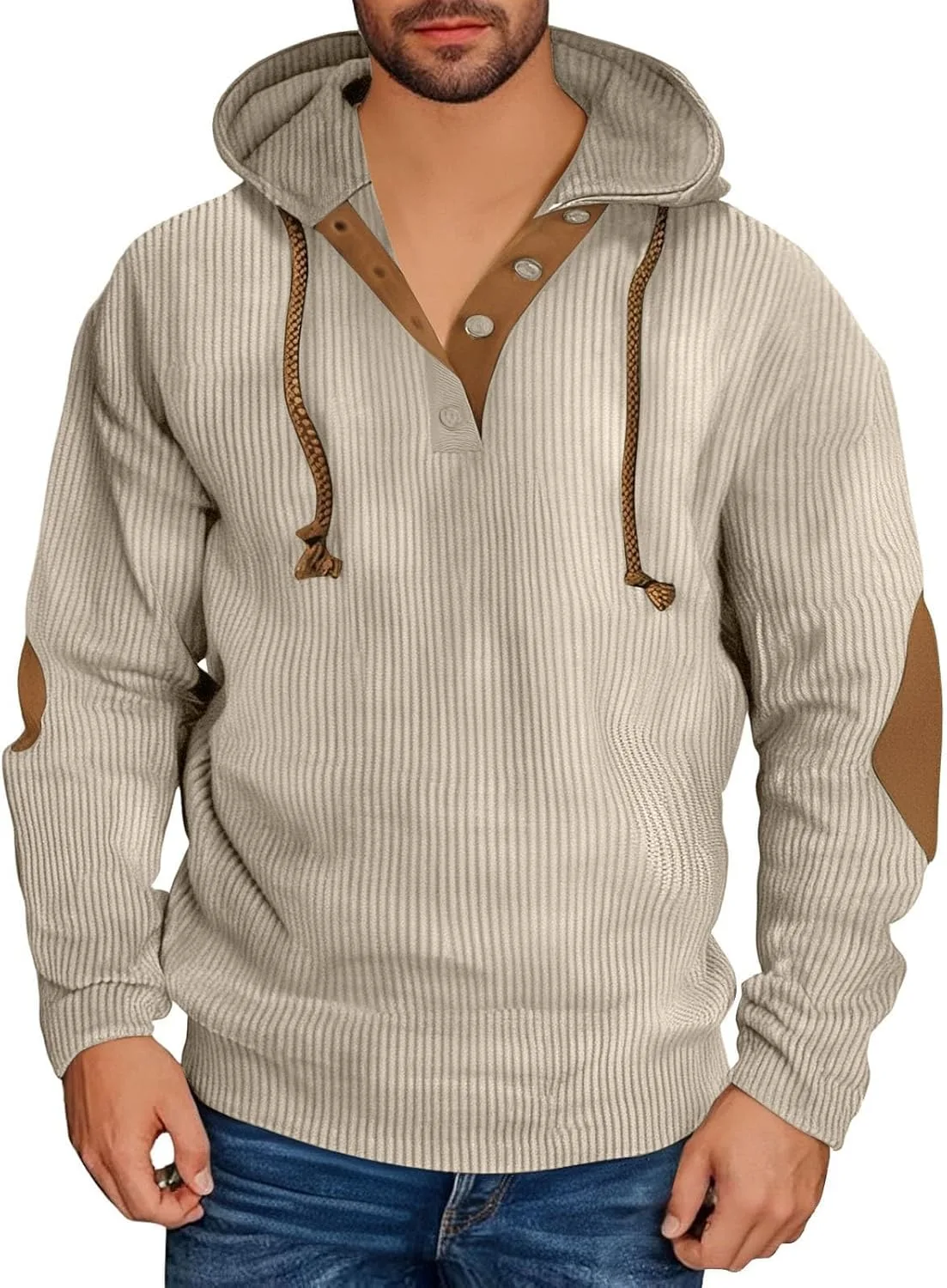 

Мужская толстовка с капюшоном на четверной застежке