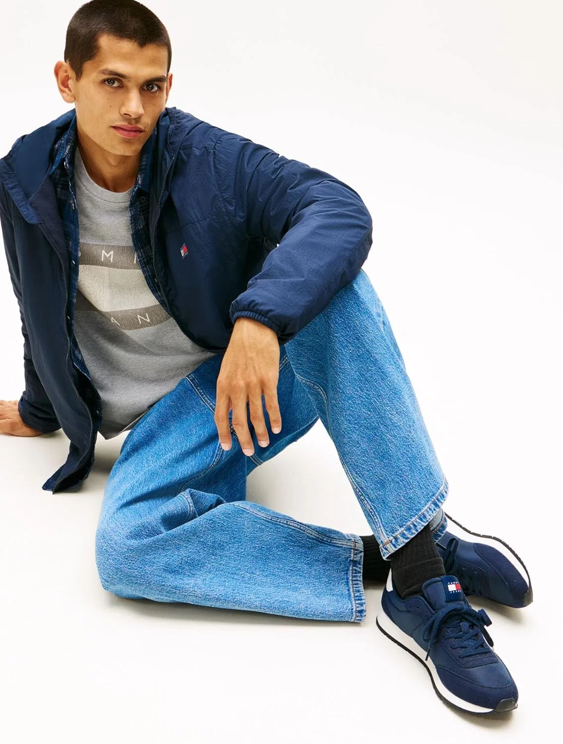 Мужские низкие кроссовки Tommy Jeans TJM Classic Runner Em0em01709, Blue Dark Night Navy — фото 2