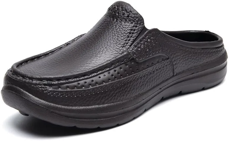 

Мужские сабо-сандалии для сада, удобные, с противоскользящей подошвой, спортивные водонепроницаемые обувь для прогулок на улице DHOVOR, коричневый