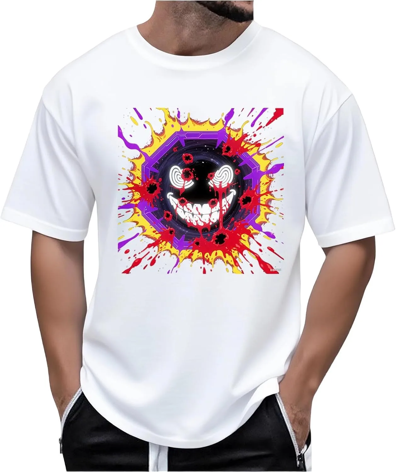 

Мужская футболка с коротким рукавом Halloween 2025 с принтом Sdeycui