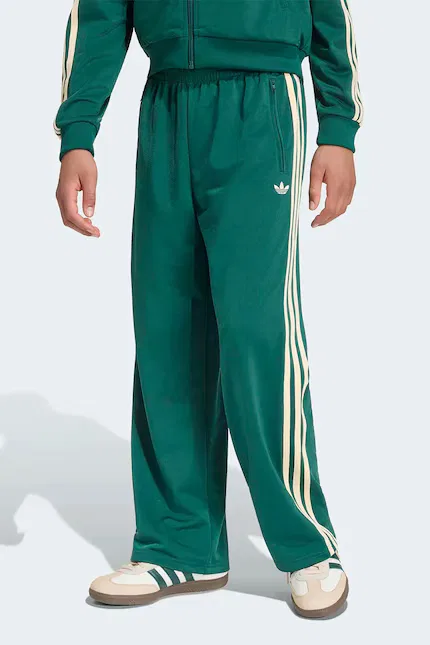 Спортивные штаны детские утепленные Adidas Originals, зеленый — фото 4