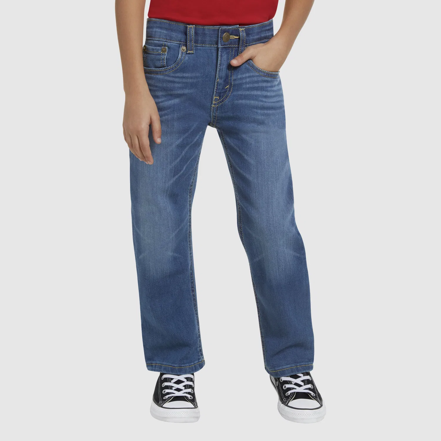 Прямые спортивные джинсы 514 для мальчиков 4-7 лет Levi's, Medium Wash