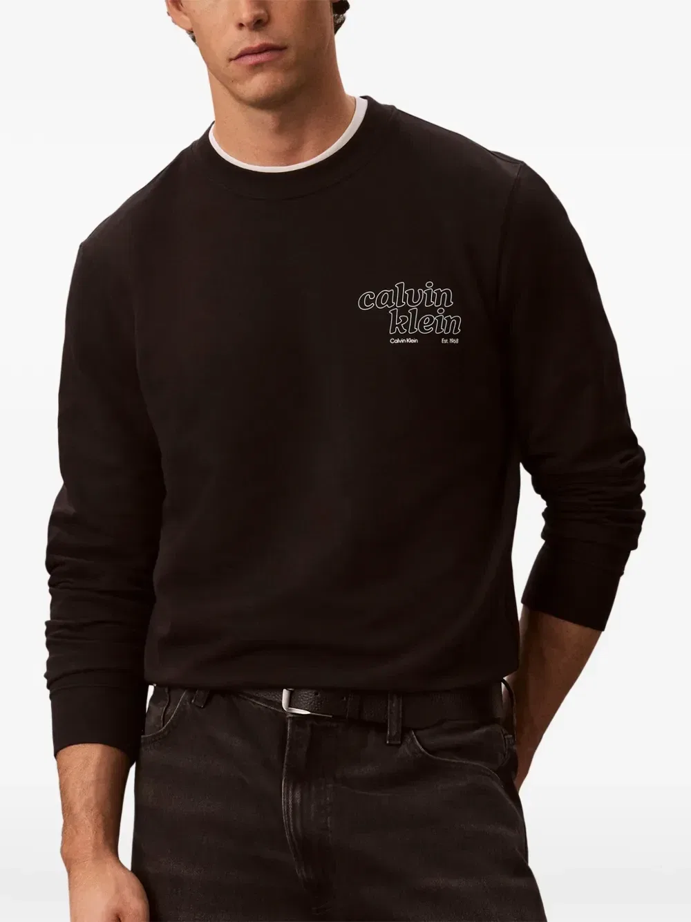 Толстовка с логотипом Calvin Klein, черный