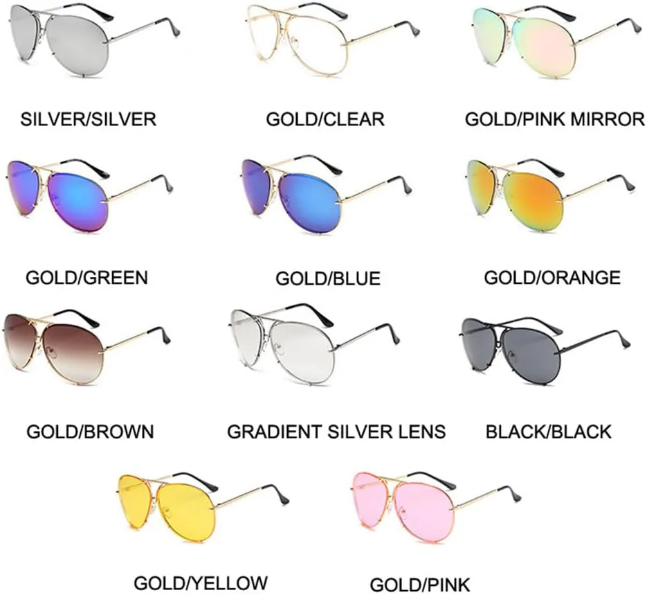 

Солнцезащитные очки UV400 — увеличенного размера, с металлическим градиентом, для женщин и мужчин, для бега и занятий спортом на открытом воздухе UYPTK, Gold-green