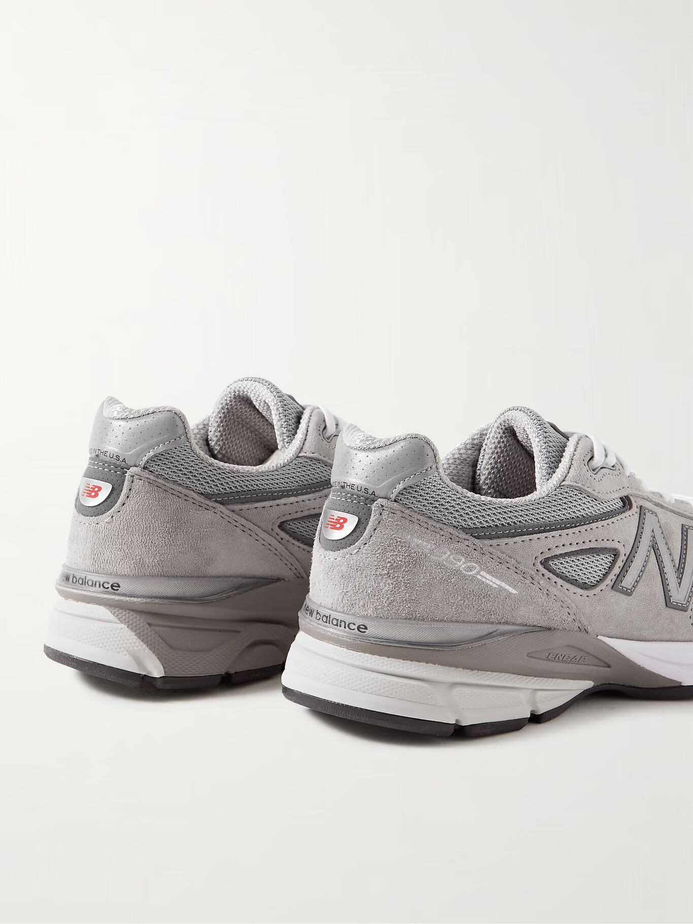 990v4 Кроссовки из замши и сетки NEW BALANCE, серый — фото 2