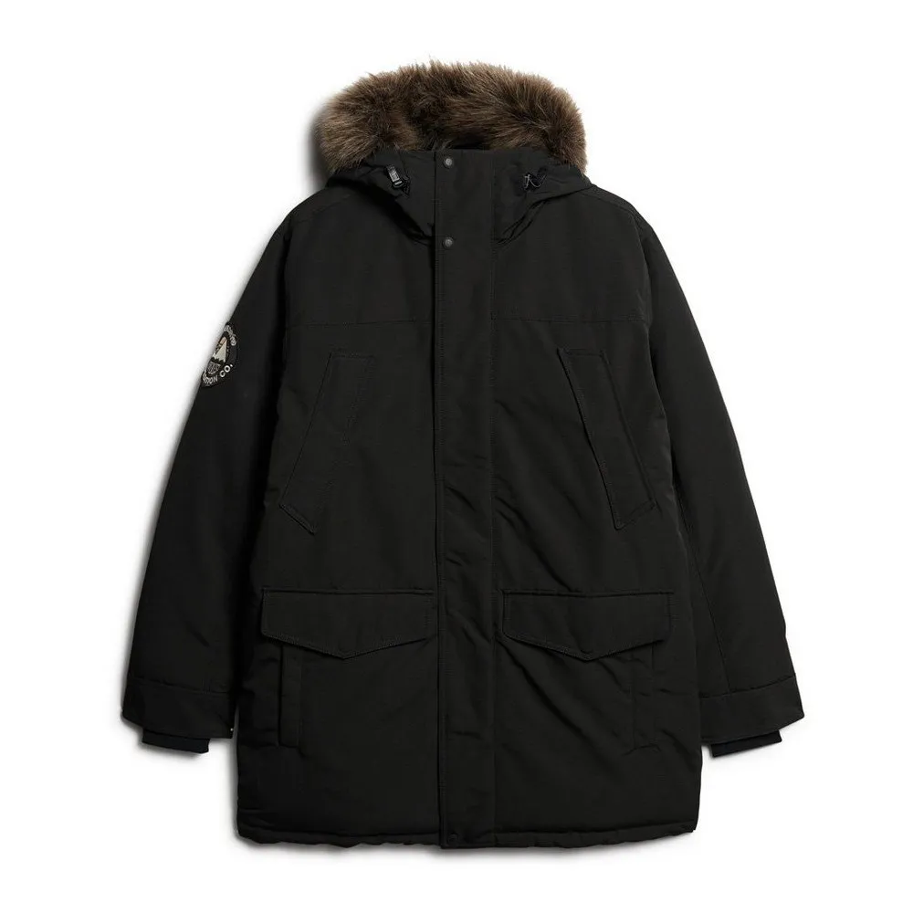 

Куртка Superdry Everest Faux Fur, черный