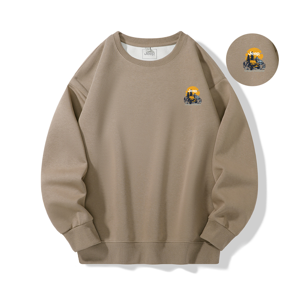 

Свитшот Unisex Jeep, светло-хаки